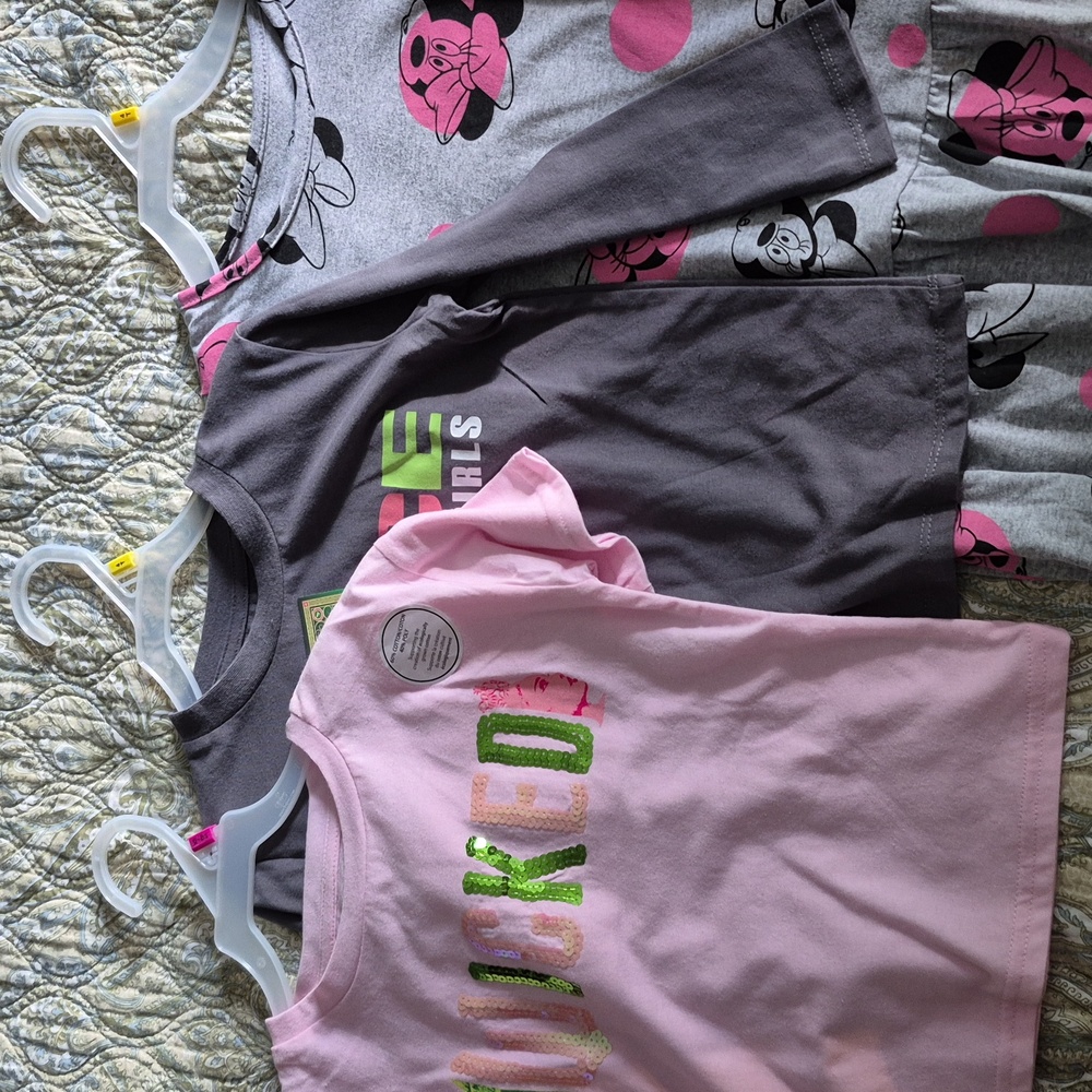 Disney Girls Minnie Mouse Dress, Wicked Pink T-Shirt And Long Sleeve Spice Girls